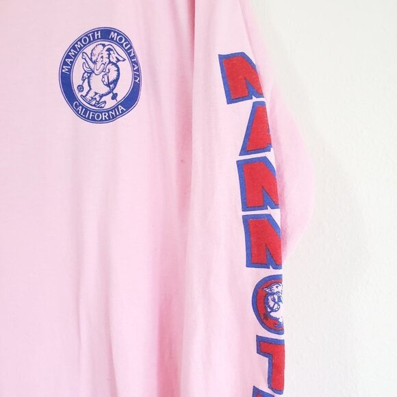 Pink Long Sleeve Spirit Jersey Mammoth Mountain Skiing Oversized Back Printed - Picture 4 of 9